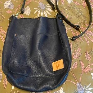 Leather tote crossbody